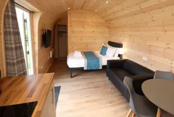 Glamping pod interior