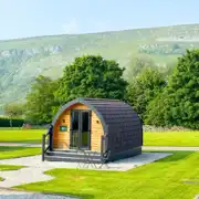 Gold glamping pod