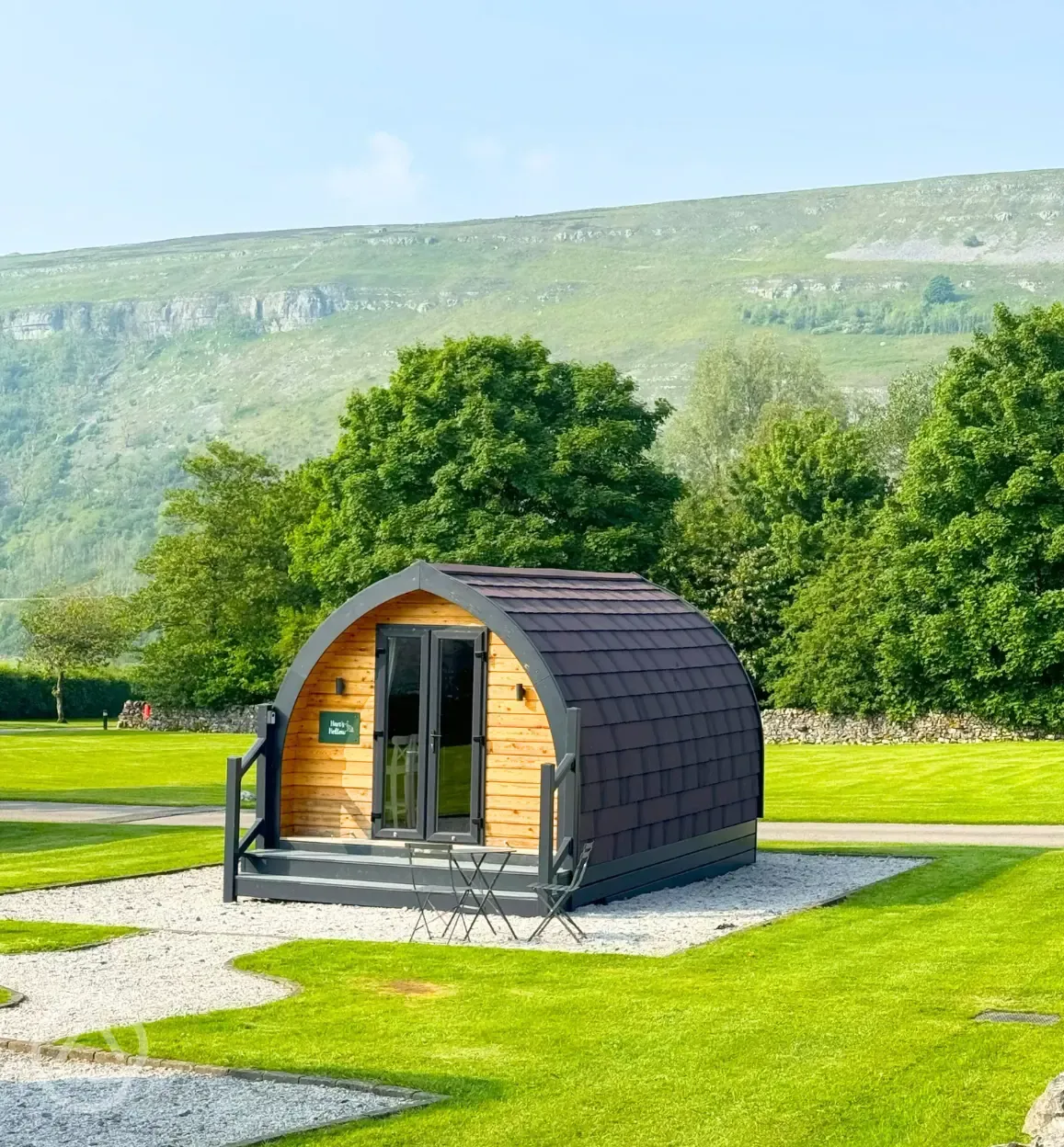 Gold glamping pod