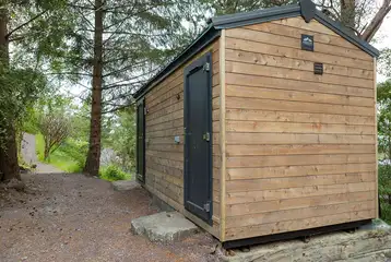 Shared facilities block with private bathrooms