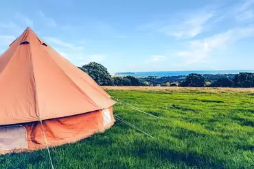 Bell tent with sea views