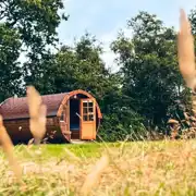 Barrel camping pod at Boscoppa Farm Glamping and Camping
