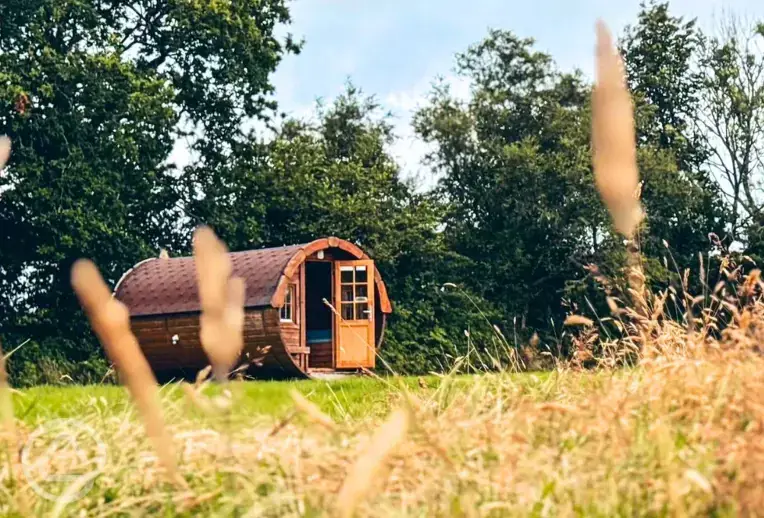 Barrel camping pod