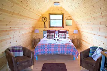 Porth Ferin camping pod interior Porth Ferin camping pod interior