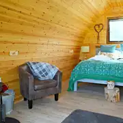 Porth Iago camping pod interior Porth Iago camping pod interior