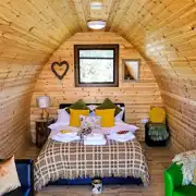 Porth Ysgo camping pod interior Porth Ysgo camping pod interior