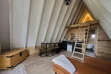 Glamping cabin interior Glamping cabin interior