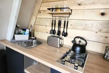 Glamping cabin kitchenette Glamping cabin kitchenette