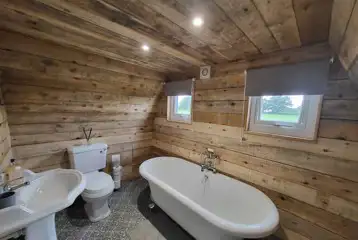 Glamping cabin bathroom Glamping cabin bathroom