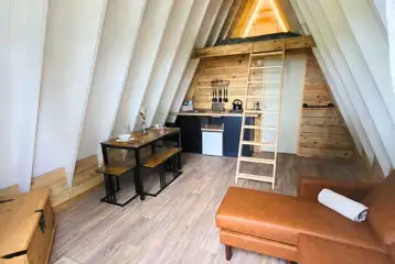 Glamping cabin interior Glamping cabin interior