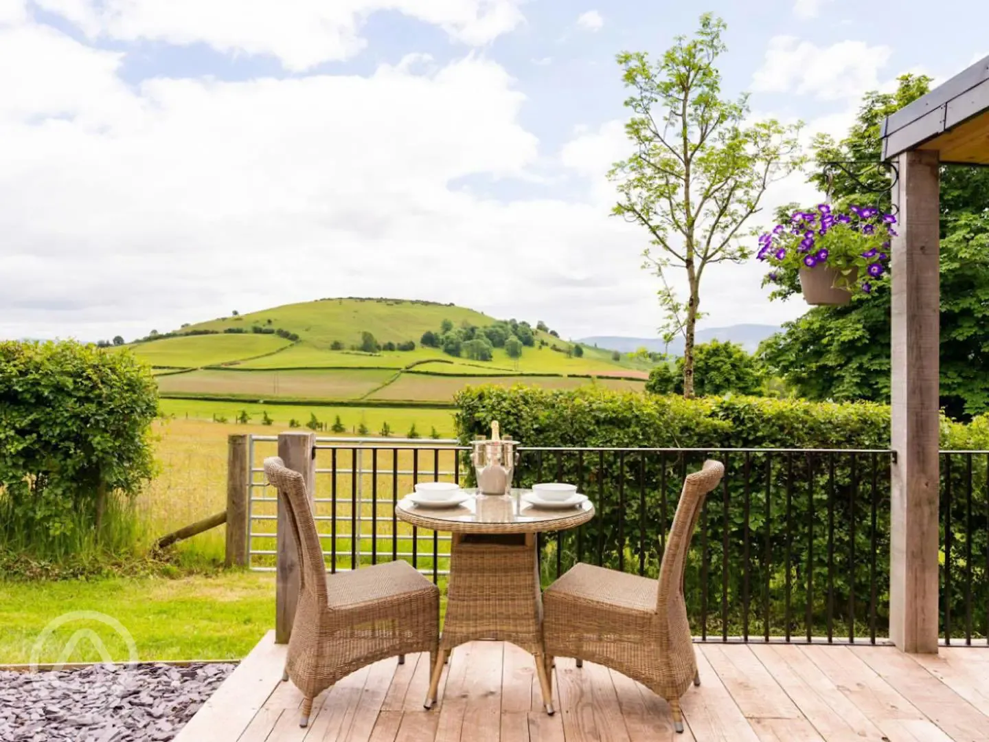 The Lodge outdoor seating area