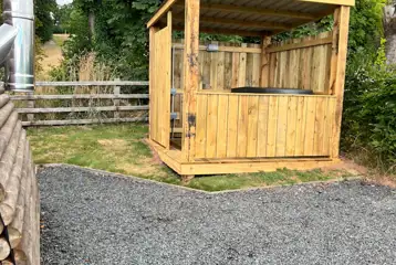 Glamping Pod with a sheltered hot tub Glamping Pod with a sheltered hot tub