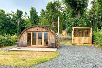 Glamping Pod with a sheltered hot tub Glamping Pod with a sheltered hot tub
