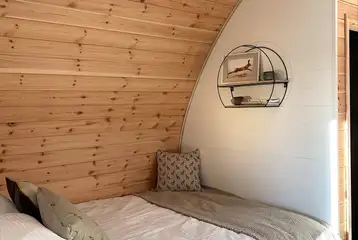 Pod double bed with bedding Pod double bed with bedding