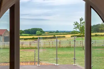 View from the ensuite glamping pods