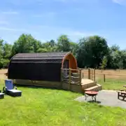 Woodpecker ensuite glamping pod with a wrap around garden