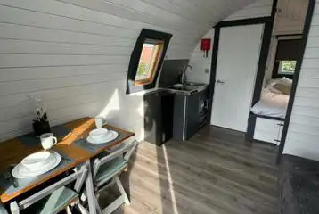 Ensuite glamping pod interior