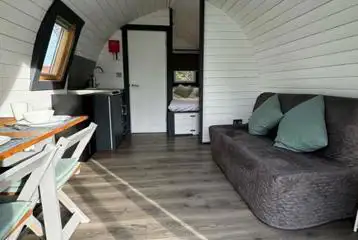 Ensuite glamping pod interior