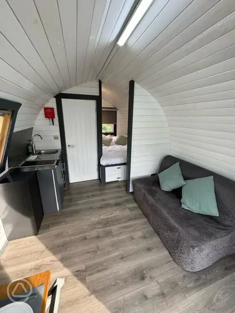 Ensuite glamping pods interior