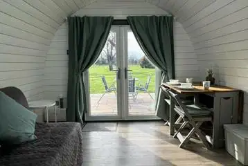 Ensuite glamping pod interior