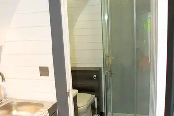 Ensuite toilet and shower in the pods