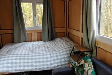 Glamping cabin interior