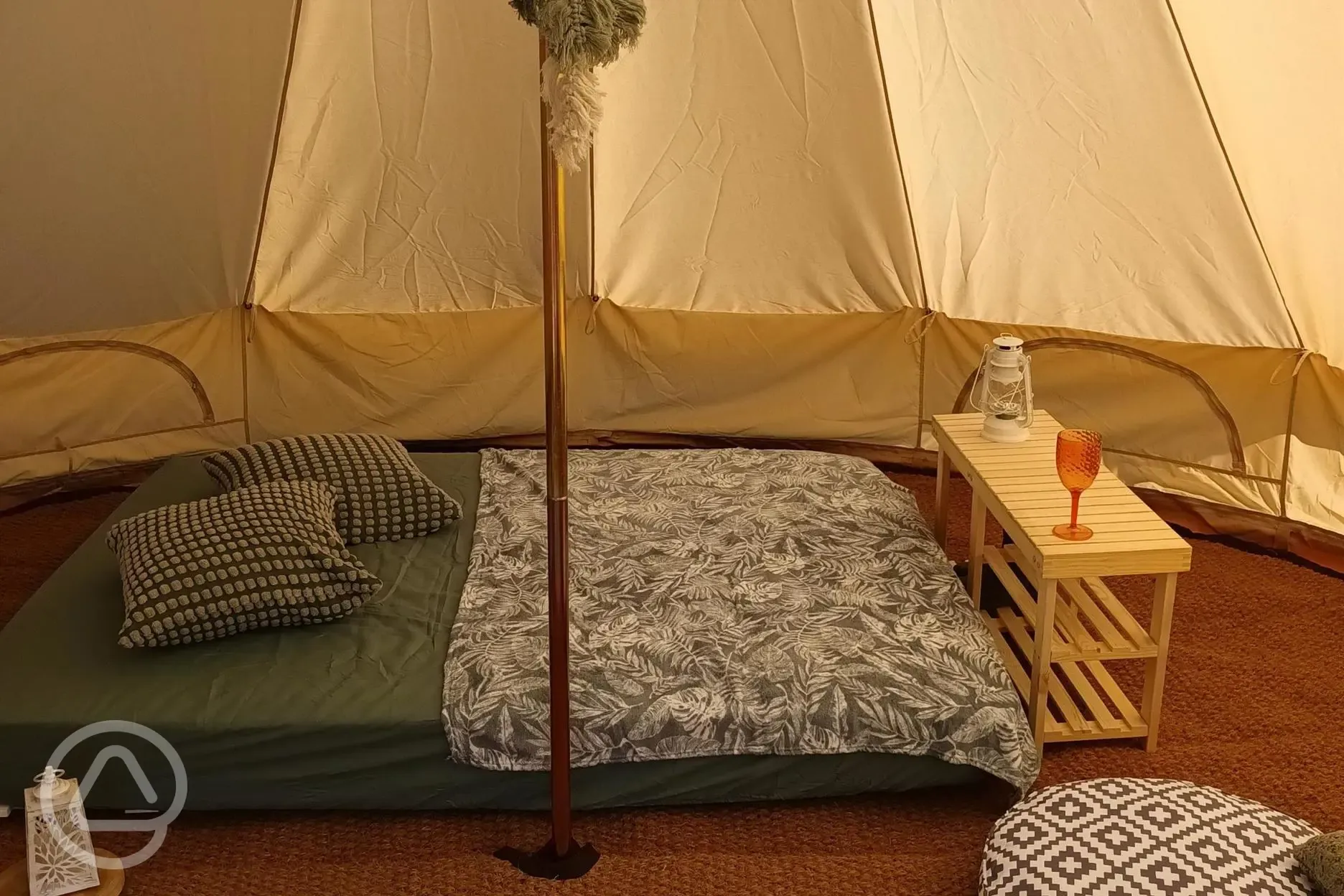 Bell tent interior 