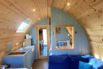 Ensuite glamping pod interior Ensuite glamping pod interior