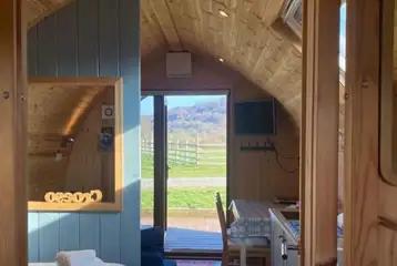 Ensuite glamping pod interior Ensuite glamping pod interior