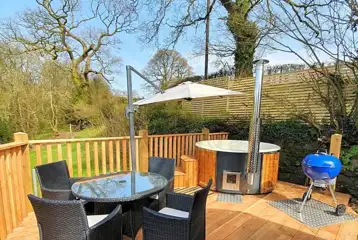 Teilo glamping pod private decking and wood-fired hot tub Teilo glamping pod private decking and wood-fired hot tub