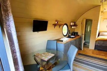 Teilo glamping pod interior Teilo glamping pod interior