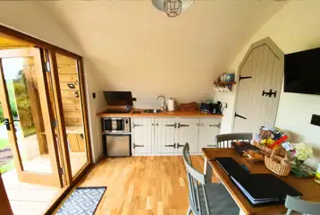 Towy glamping pod kitchen Towy glamping pod kitchen
