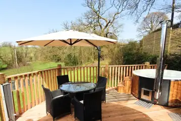 Teilo glamping pod private decking and wood-fired hot tub Teilo glamping pod private decking and wood-fired hot tub