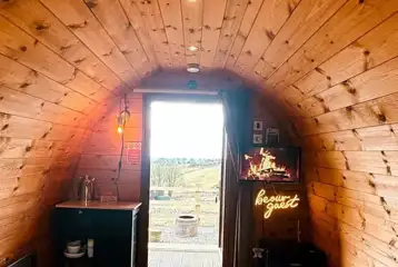 Camping pod interior Camping pod interior