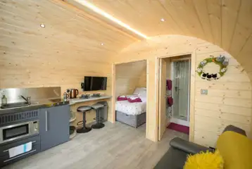 Glamping pod interior Glamping pod interior