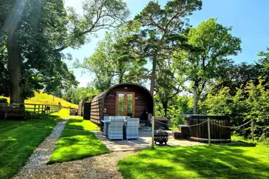 The Pods by the Stream at Flakebridge Farm