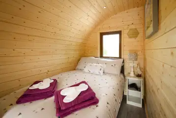 Glamping pod double bedroom Glamping pod double bedroom