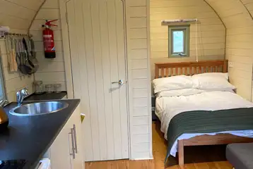 Glamping pod interior Glamping pod interior