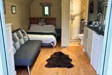 Glamping pod interior Glamping pod interior
