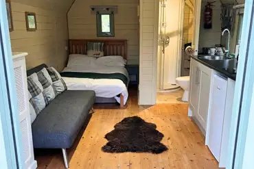 Glamping pod interior
