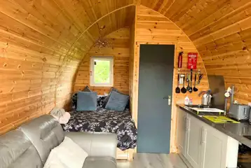 Seadreams glamping pod interior Seadreams glamping pod interior