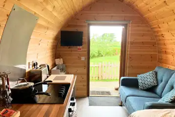 Windsong glamping pod kitchen/living area Windsong glamping pod kitchen/living area