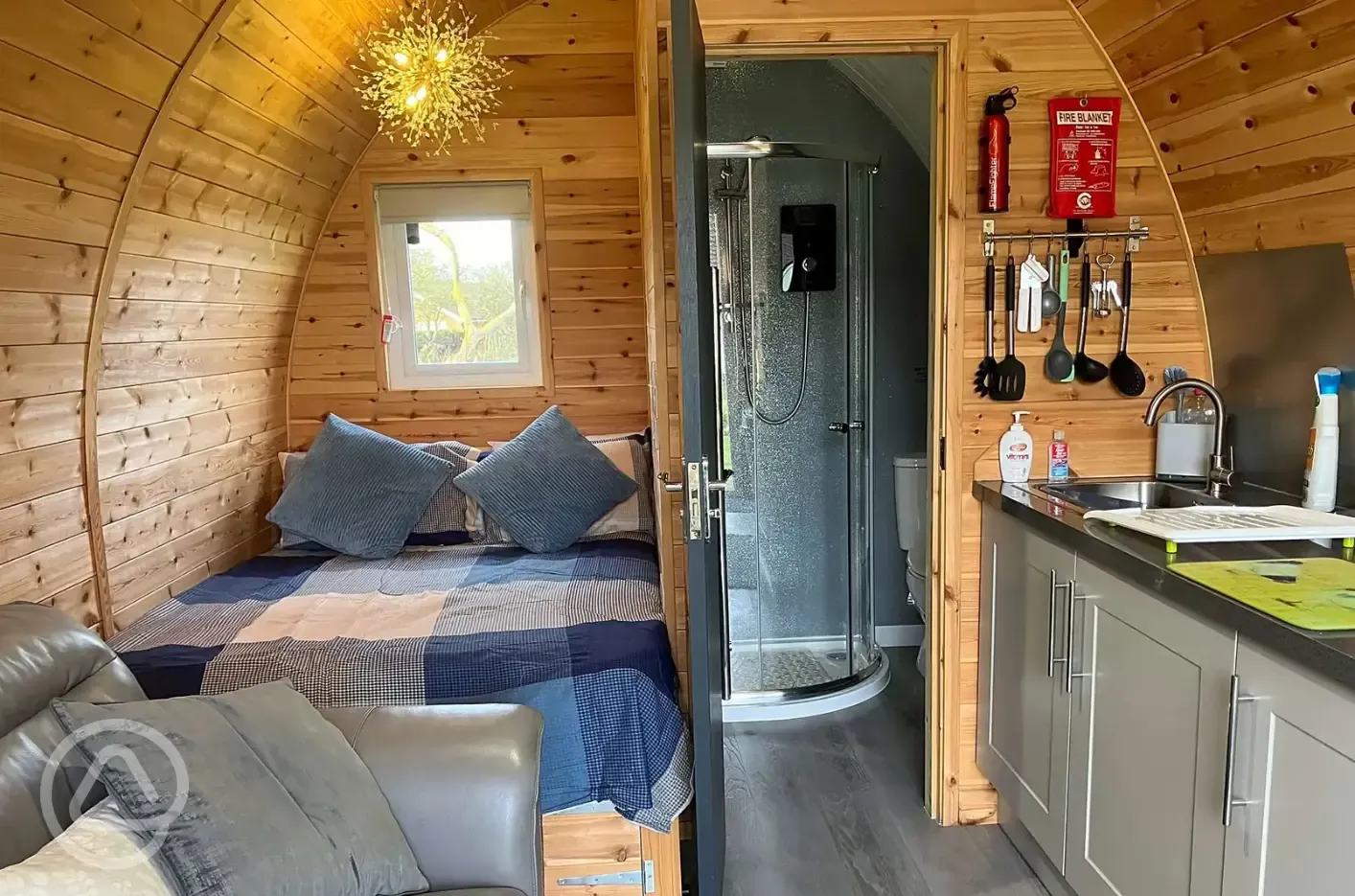 Windsong glamping pod interior