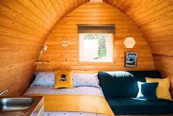Glamping pod interior