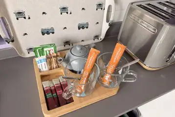 Complementary tea and coffee tray