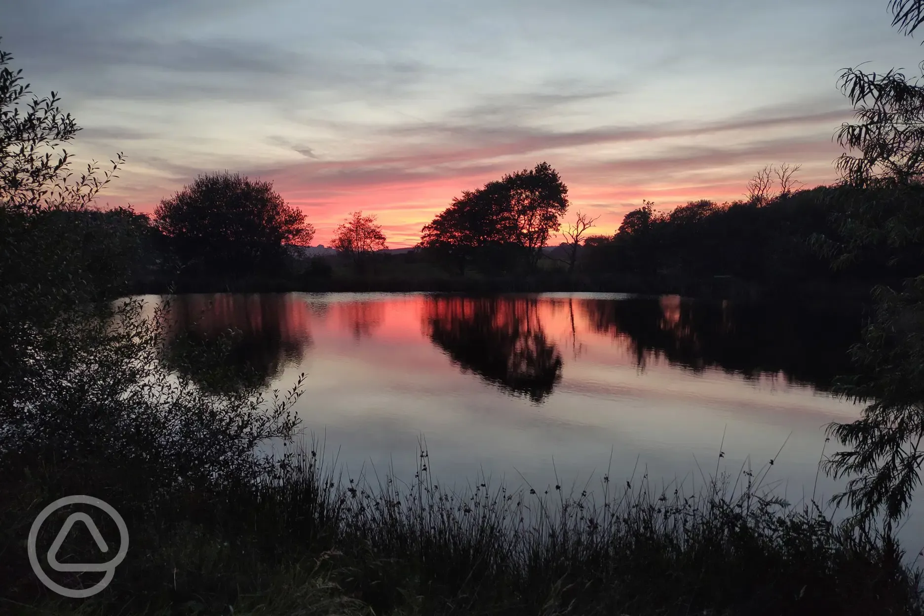 Sunset over a lake