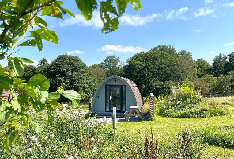 Pods in the Sticks with private outdoor areas and fire pits