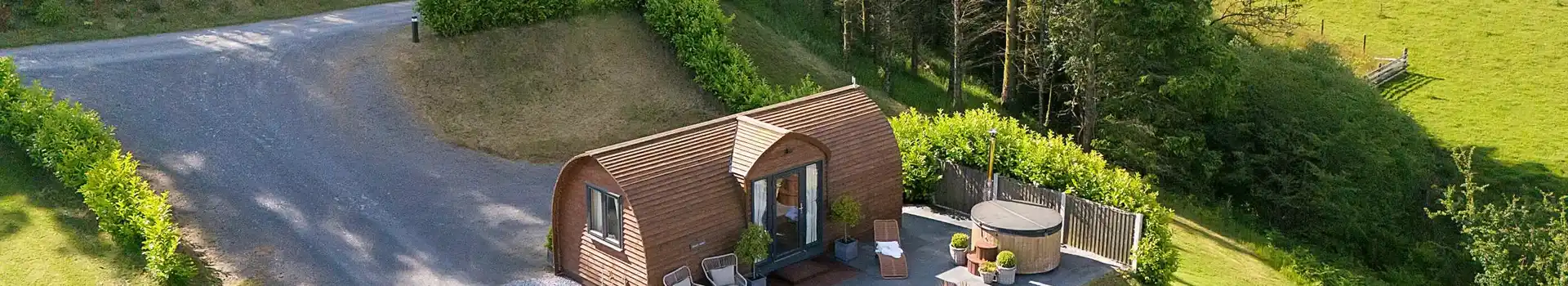 Dog friendly glamping pods with hot tubs