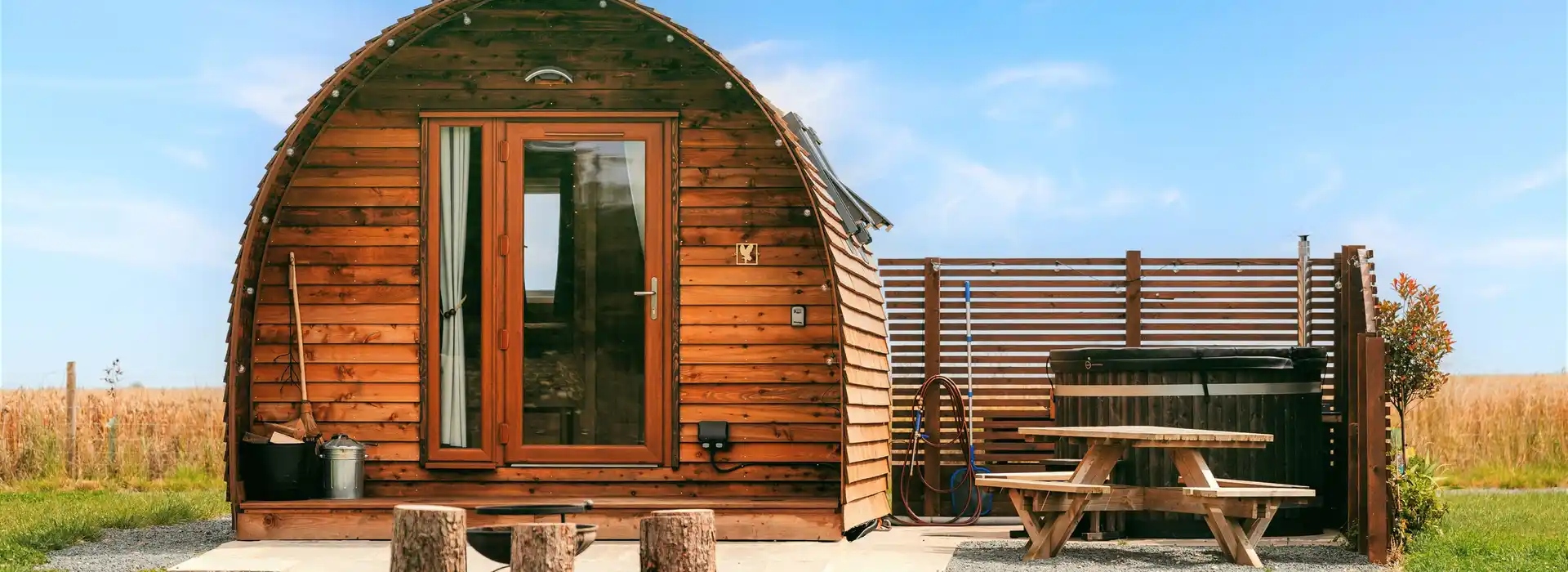Glamping pods with hot tubs in the West Midlands