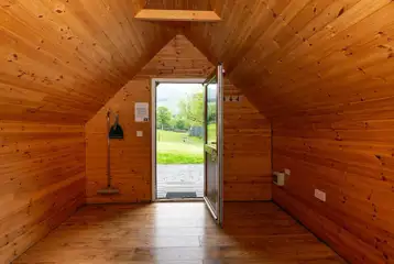 Camping pod interior